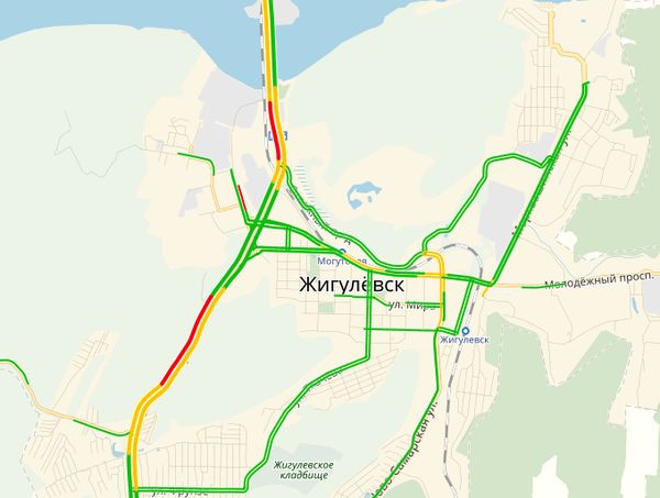 Карта тольятти пробки онлайн трасса м5