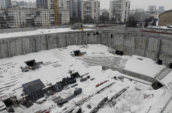 В Самаре строительство нового Дворца спорта на Молодогвардейской сняли с квадрокоптера | CityTraffic