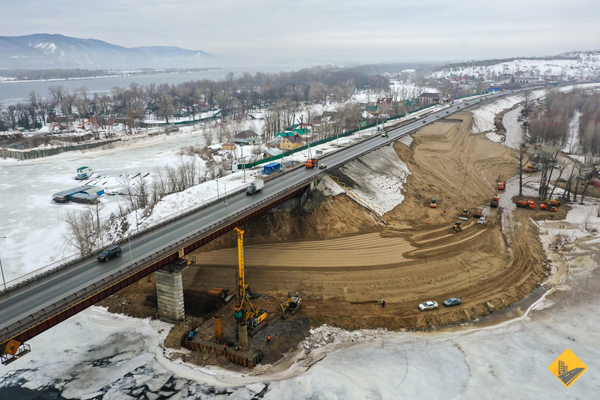 В Самаре работы по строительству моста через реку Сок могут временно приостановить из-за паводка | CityTraffic