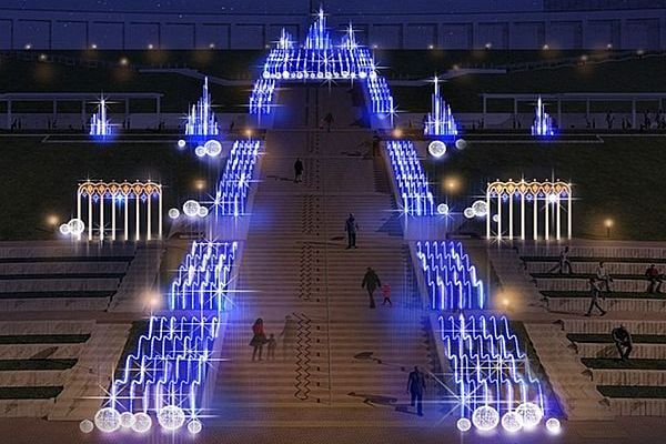 В новогодние праздники в Самаре будут работать 13 световых фонтанов