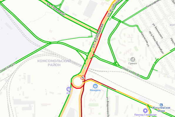 Карта тольятти пробки онлайн трасса м5