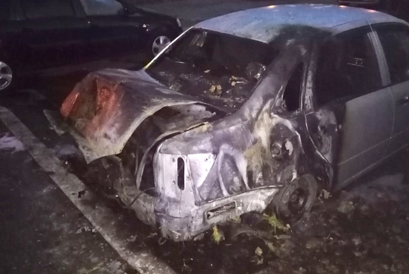 В Тольятти ночью 7 человек тушили горящую вазовскую легковушку: видео | CityTraffic