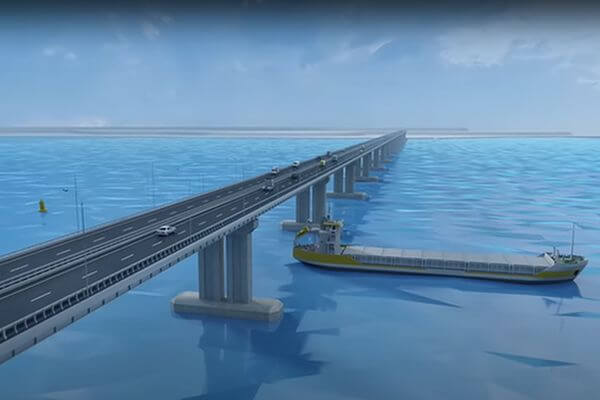 Мост через Волгу в Самарской области готов почти наполовину