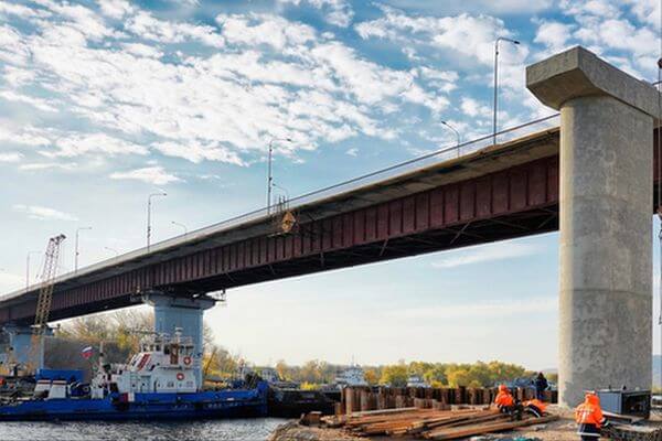 По мосту через реку Сок в Самарской области запустили рабочее движение по 4 полосам