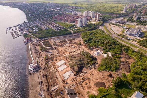 В Тольятти сняли с воздуха рекон­струкцию набережной
