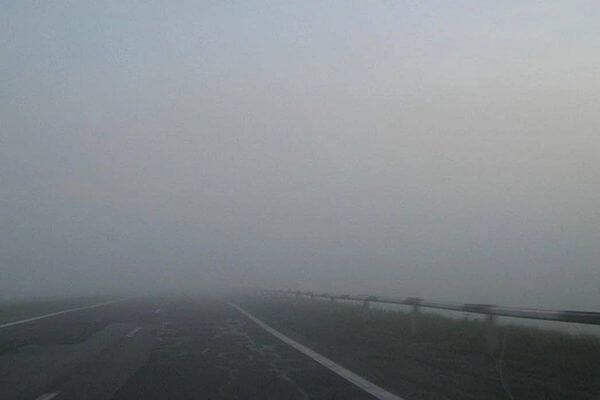 туман дорога осень