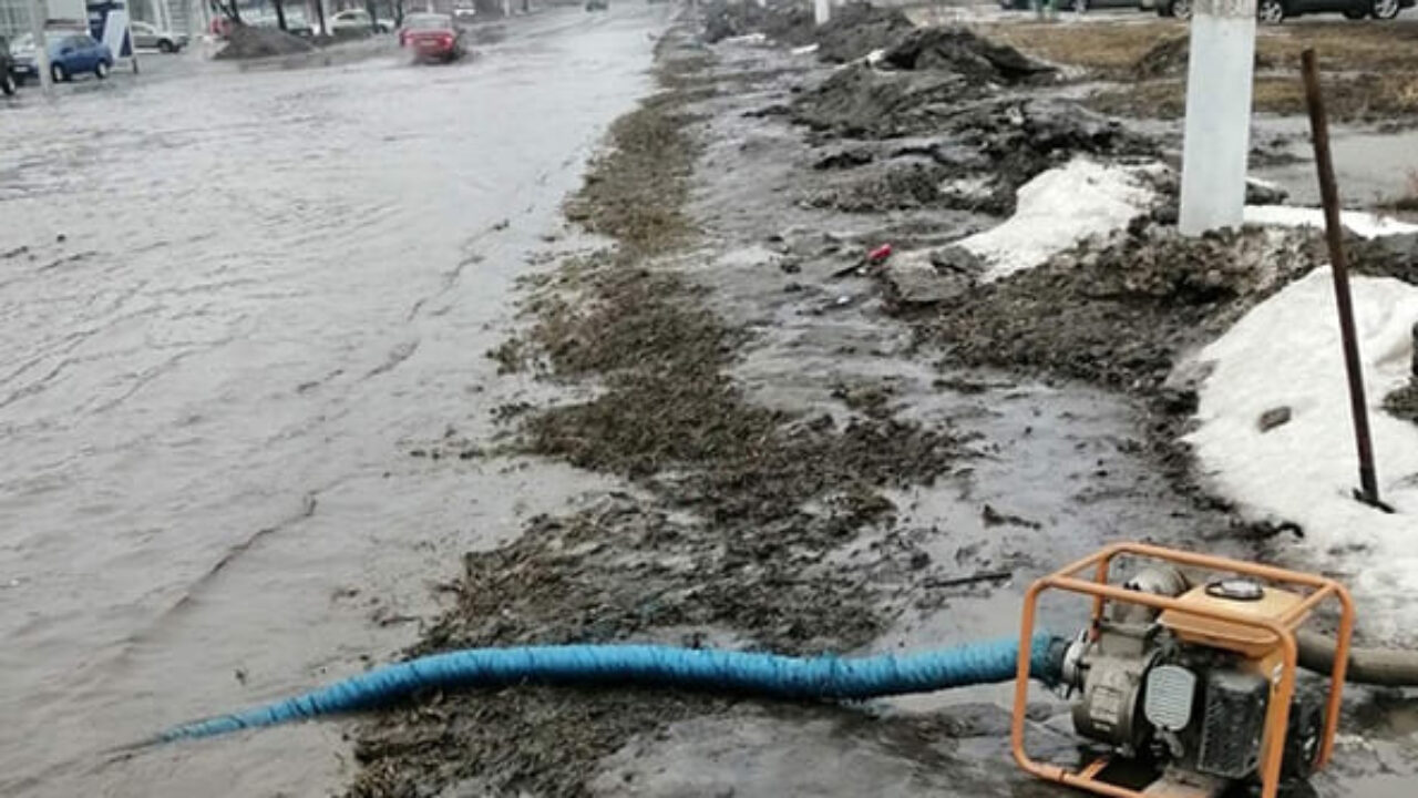 Талые воды затопили улицы Тольятти | CityTraffic