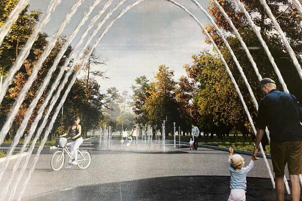 У входа в Загородный парк Самары планируют сделать аллею сухих фонтанов