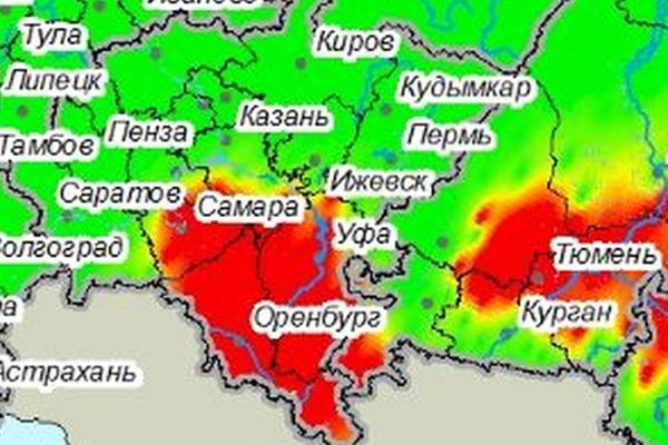 Самарская область в июне 2023 года попала в красную зону по лесным пожарам и дефициту осадков