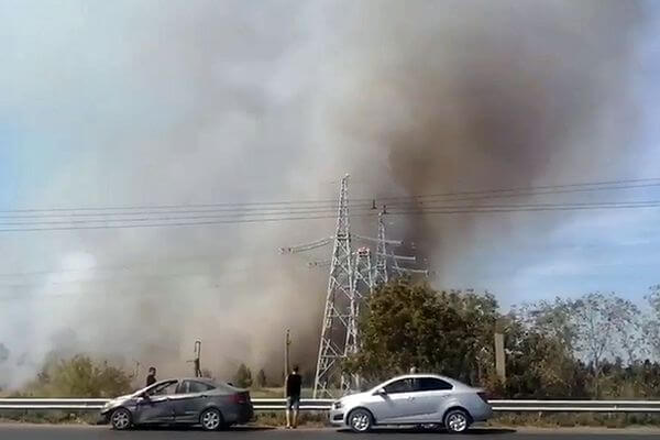 В районе Тольятти горит лес
